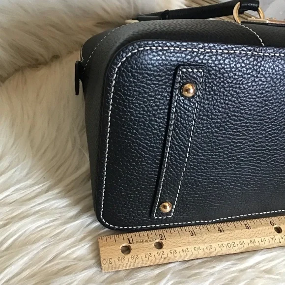 Dooney & Bourke black lucca leather satchel - Picture 5 of 12